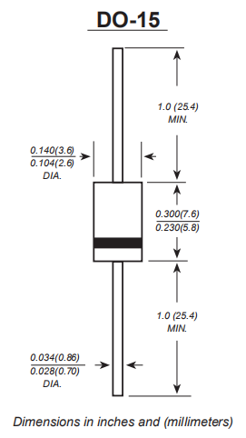 2 ampères 800 volts de silicium de rendement élevé de redresseur de la diode HER207 DO-15 3000PCS de bande d'emballage 0 de boîte