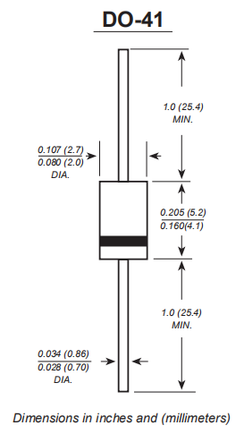 Diode de redresseur axiale de barrière de Schottky 1N5819 1N5822 SR160 SR260 SR360 SR560 SB160 SB260 SB360 SB560 0