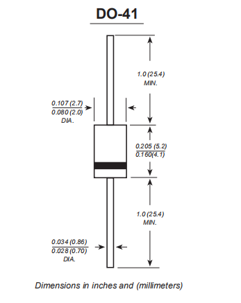 1A 20V à la diode 0 de CIEL de la diode de redresseur de barrière de 200V Schottky SB140 SB160 SB1100 SB1200